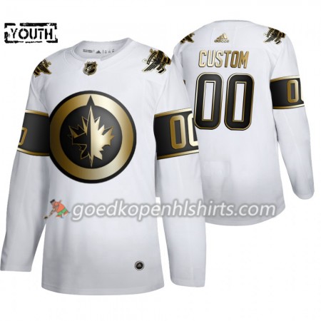 Winnipeg Jets Custom Adidas 2019-2020 Golden Edition Wit Authentic Shirt - Kinderen